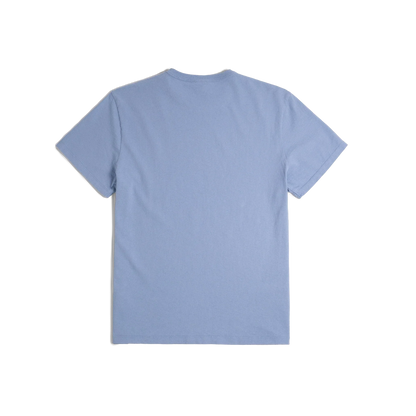 General back image of Topo Designs x TSPTR Puffy Coat Tee in "Sky Blue"