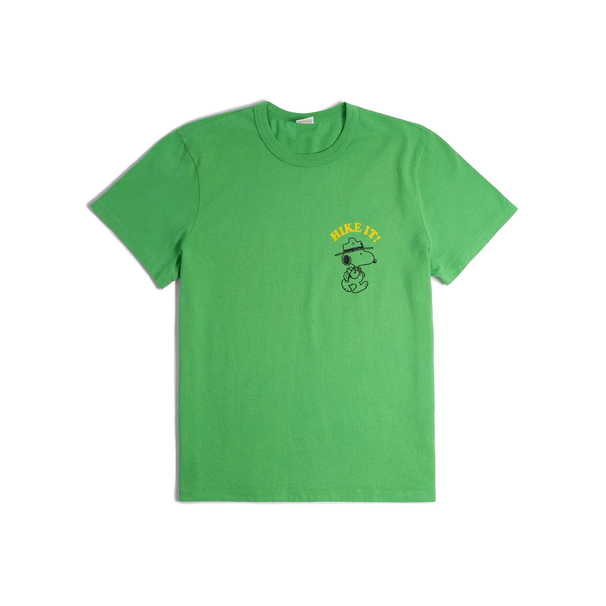 General front image of Topo Designs x TSPTR Hike It Tee in "Green"