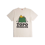 General front image of Topo Designs x TSPTR Tent Tee in "White"