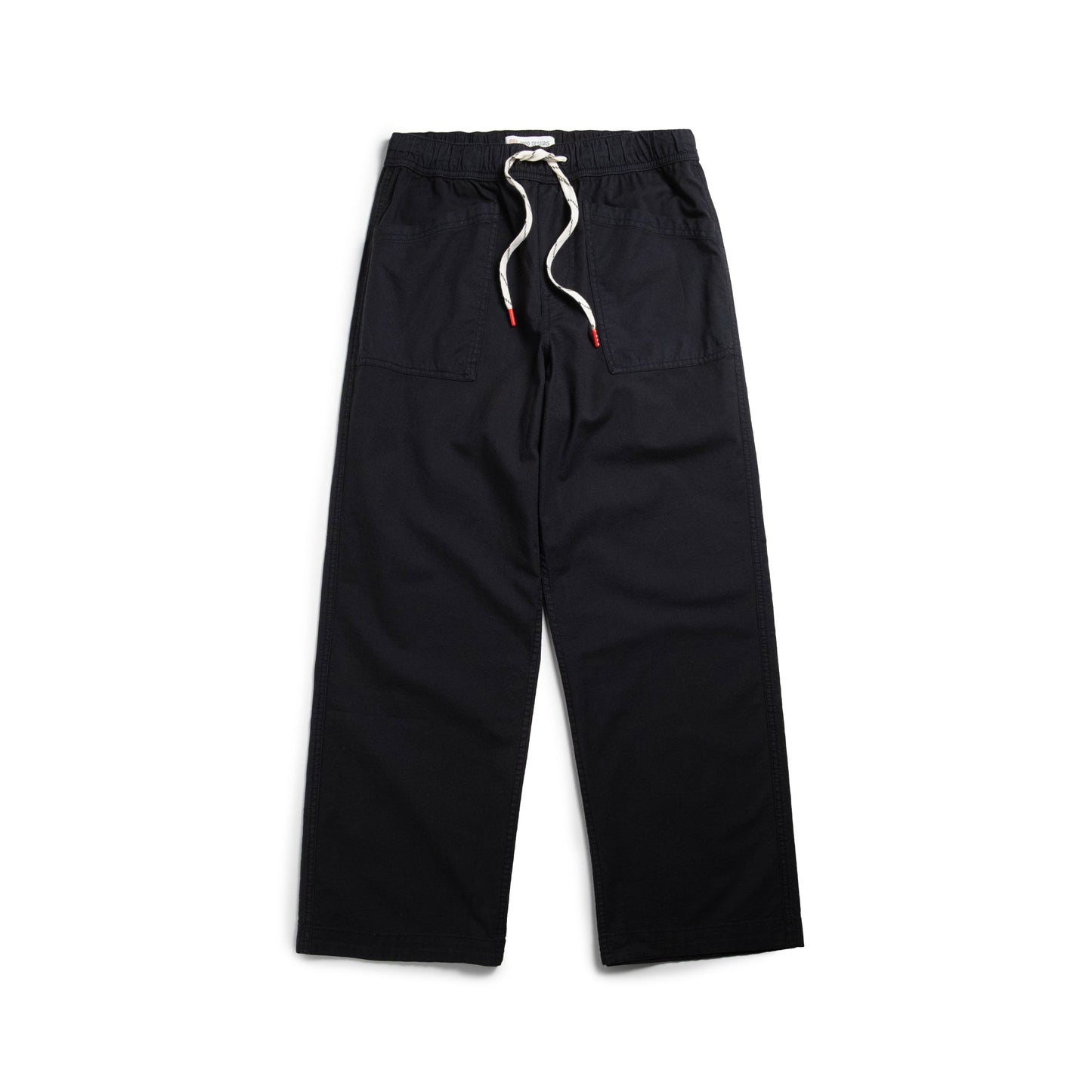 White background flat lay front image of Topo Designs Desert Wide Leg Pants - Women's in "Black"