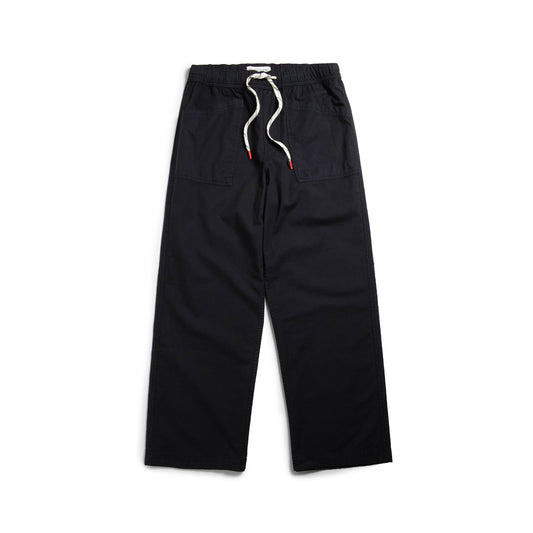 White background flat lay front image of Topo Designs Desert Wide Leg Pants - Women's in "Black"