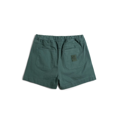 Back View of Topo Designs Dirt Shorts - Women's in "Evergreen"