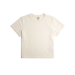 Front flat lay image on white background of Topo Designs Dirt Tee - Women's in "Bone White"
