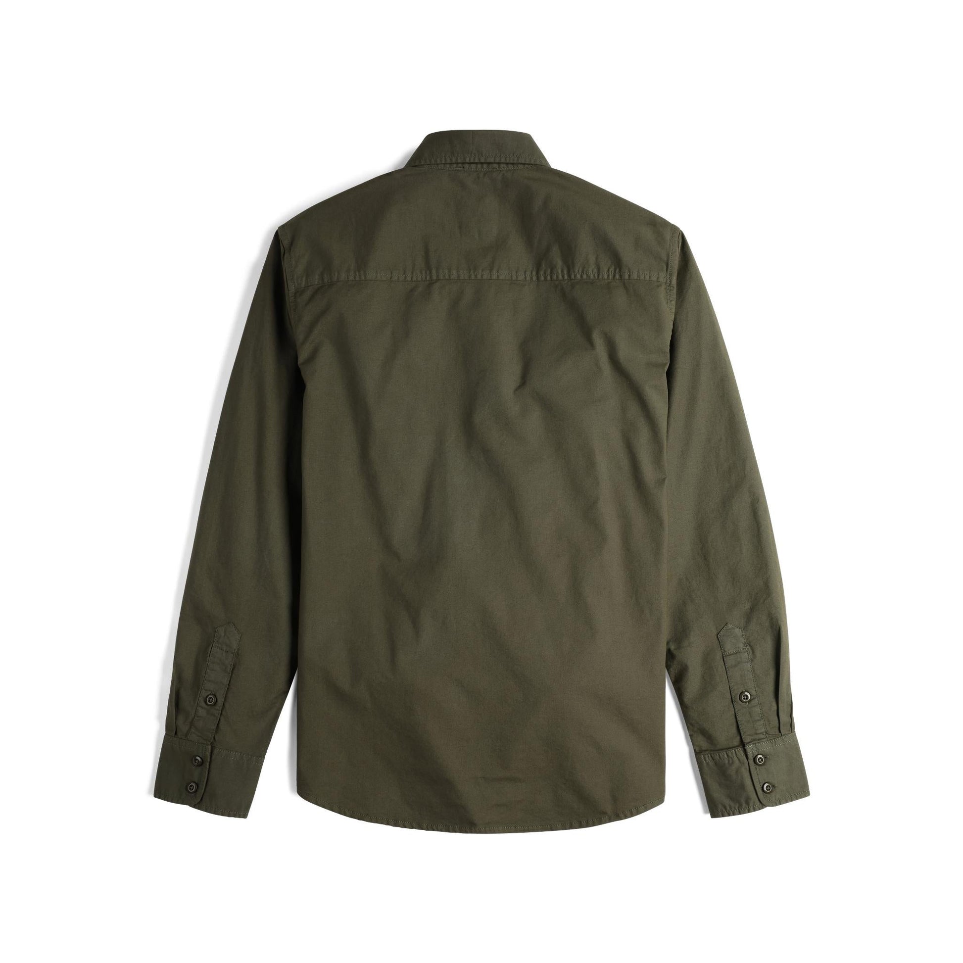 Back View of Topo Designs Dirt Desert Shirt - Men's in "Beetle"