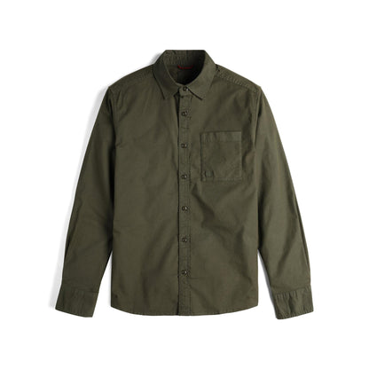 Front View of Topo Designs Dirt Desert Shirt - Men's in "Beetle"