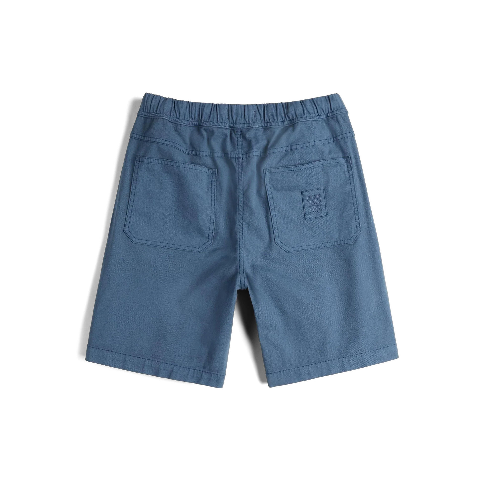 Back View of Topo Designs Dirt Shorts - Men's in "Stone Blue"