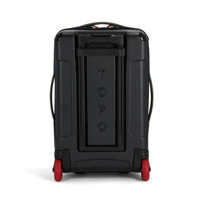 Back View of Topo Designs Global Travel Bag Roller in "Olive / Dark Khaki"