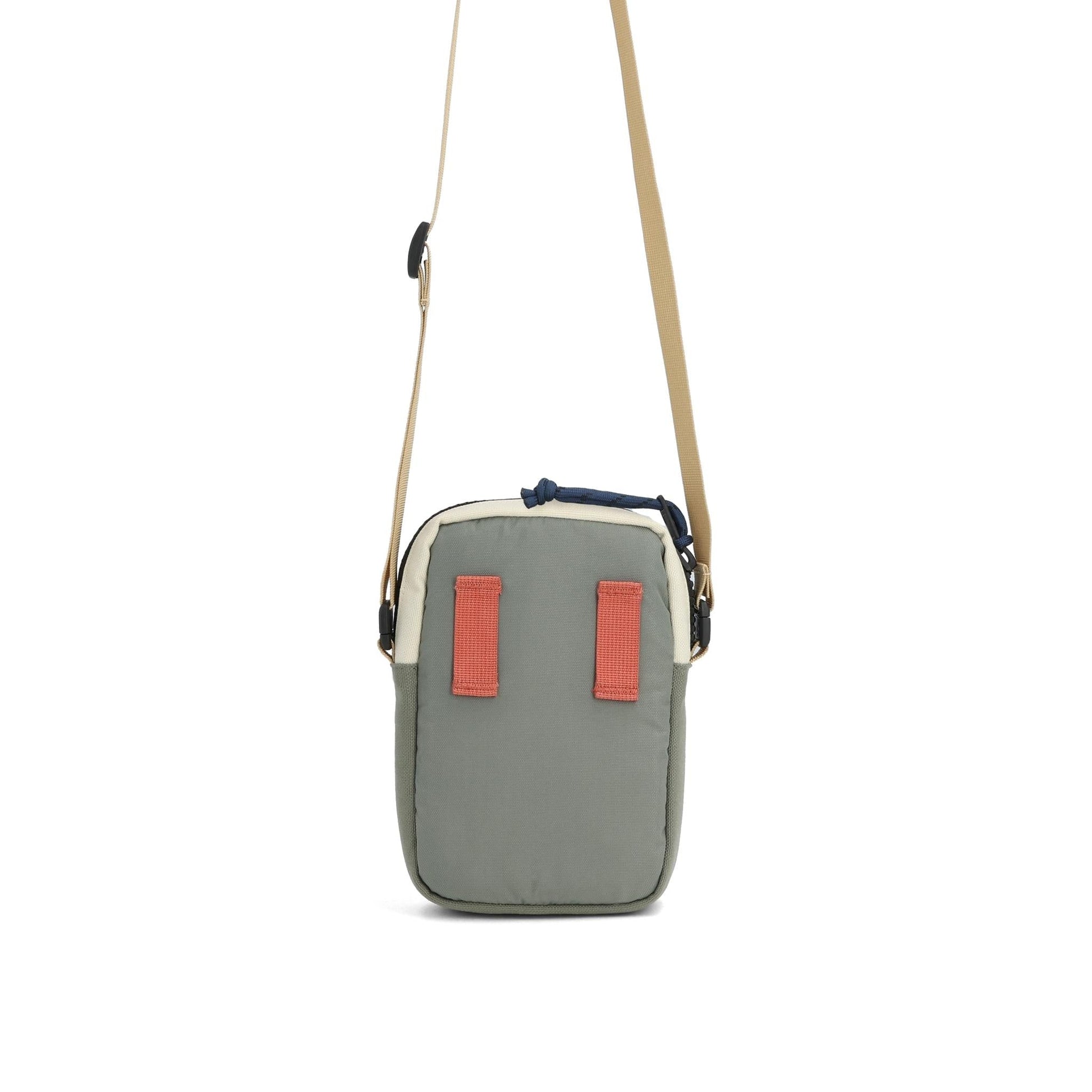Back View of Topo Designs Mini Shoulder Bag in "Bone White / Beetle"