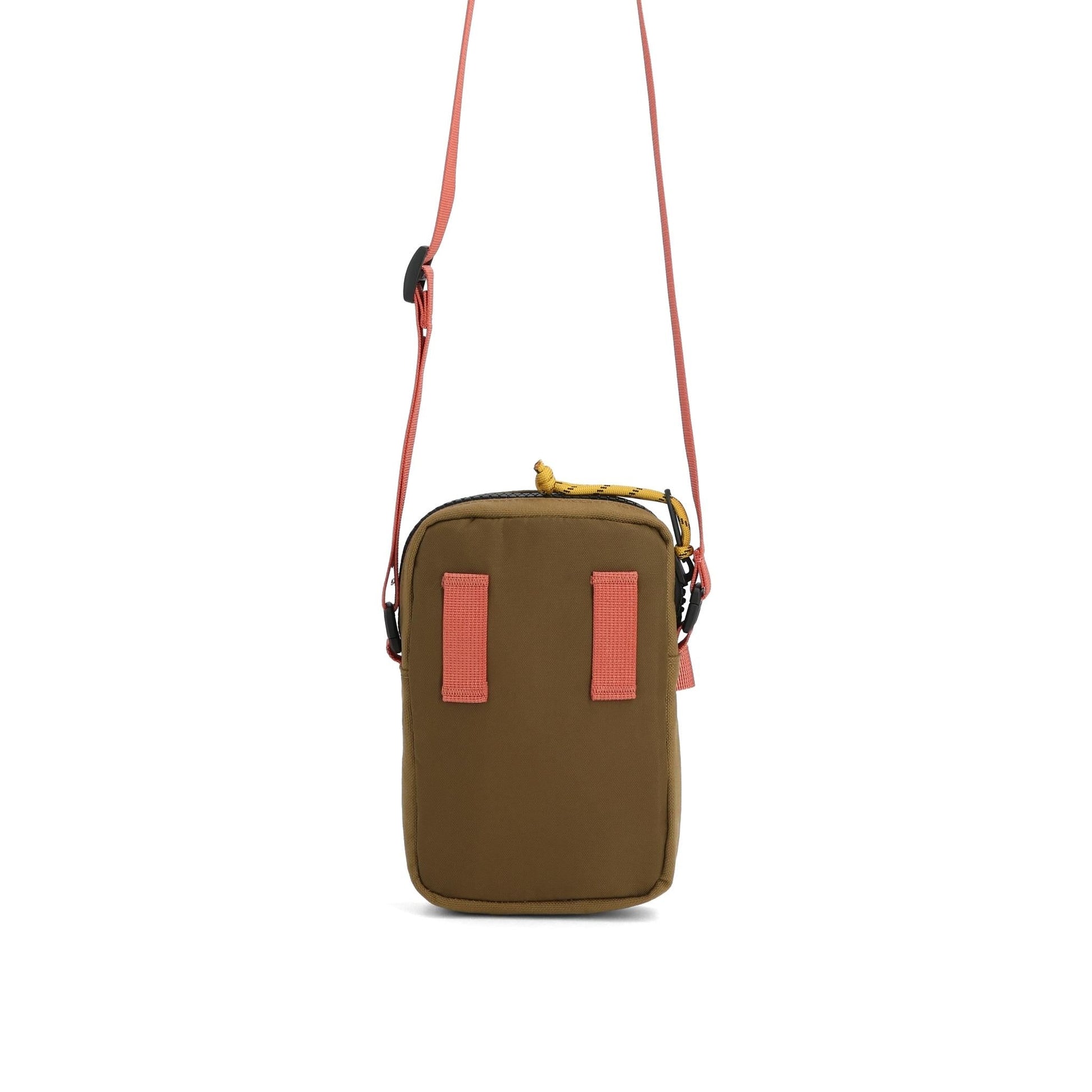 Back View of Topo Designs Mini Shoulder Bag in "Desert Palm / Riptide"