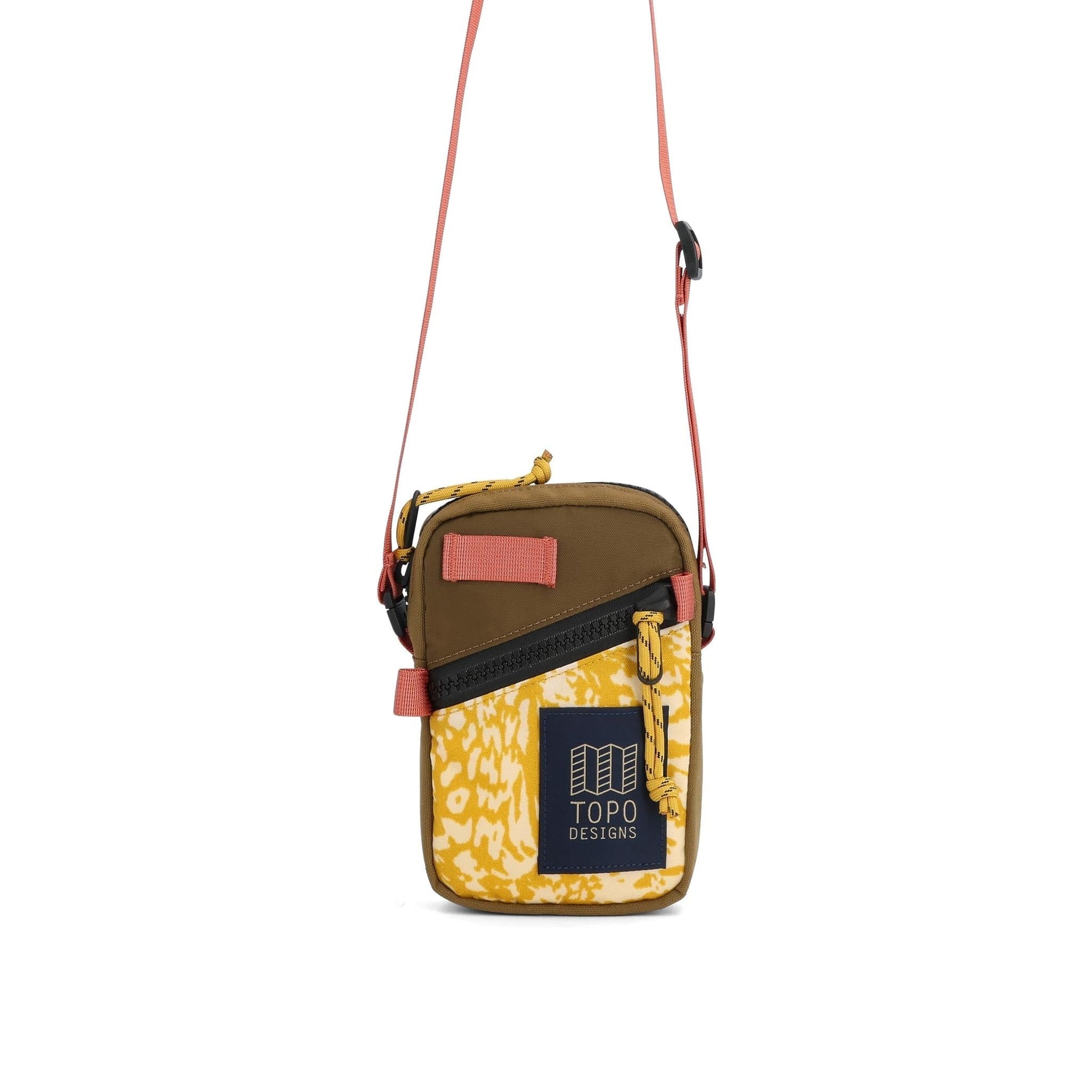 Front View of Topo Designs Mini Shoulder Bag in "Desert Palm / Riptide"