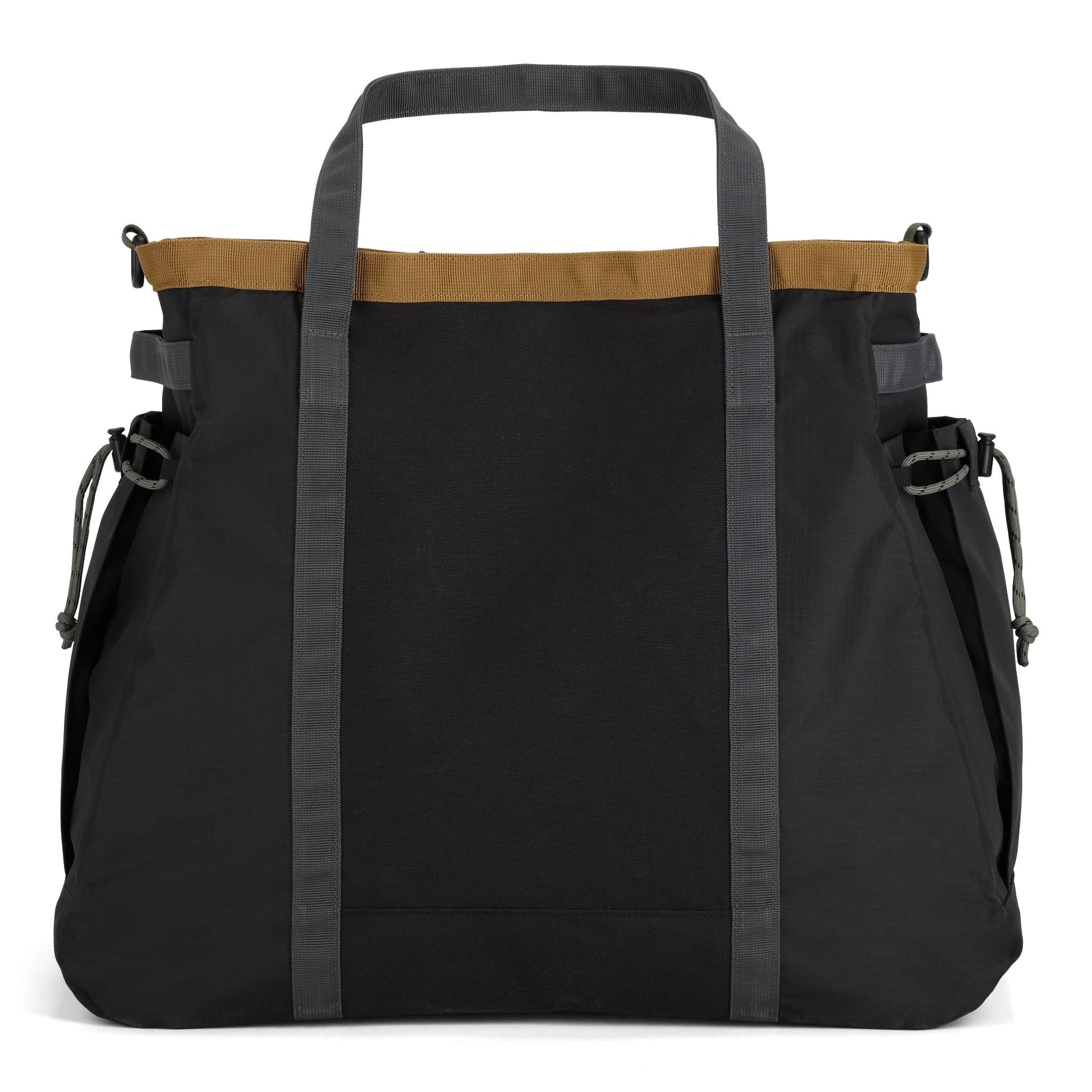 Back View of Topo Designs Mountain Gear Bag in "Black / Neutral"