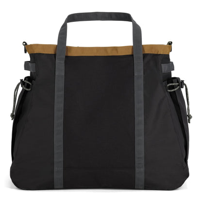 Back View of Topo Designs Mountain Gear Bag in "Black / Neutral"