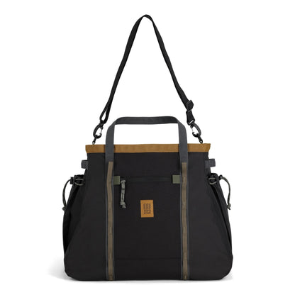 Front View of Topo Designs Mountain Gear Bag in "Black / Neutral"