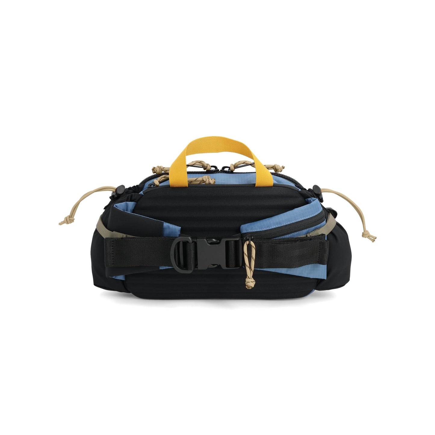Back View of Topo Designs Mountain Hydro Hip Pack in "Stone Blue / Bone White"