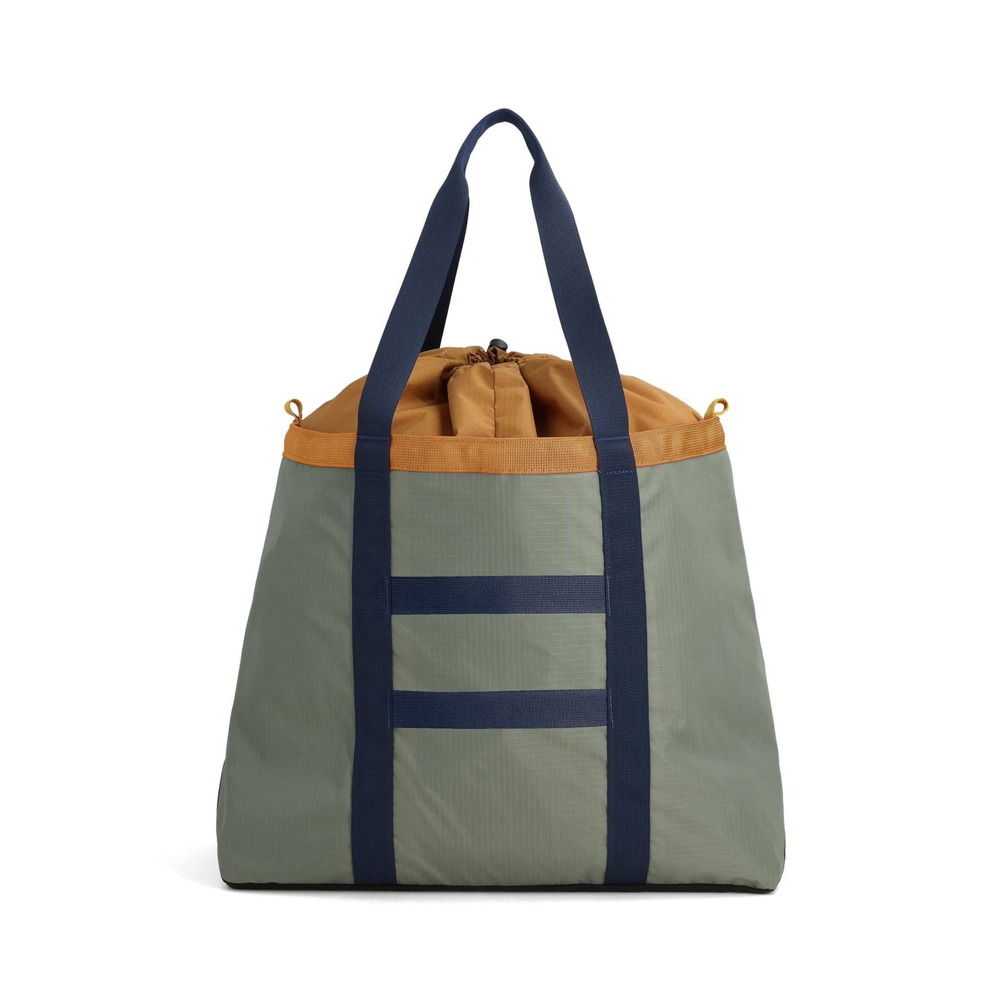 Back View of Topo Designs Mountain Utility Tote in "Bone White / Beetle"