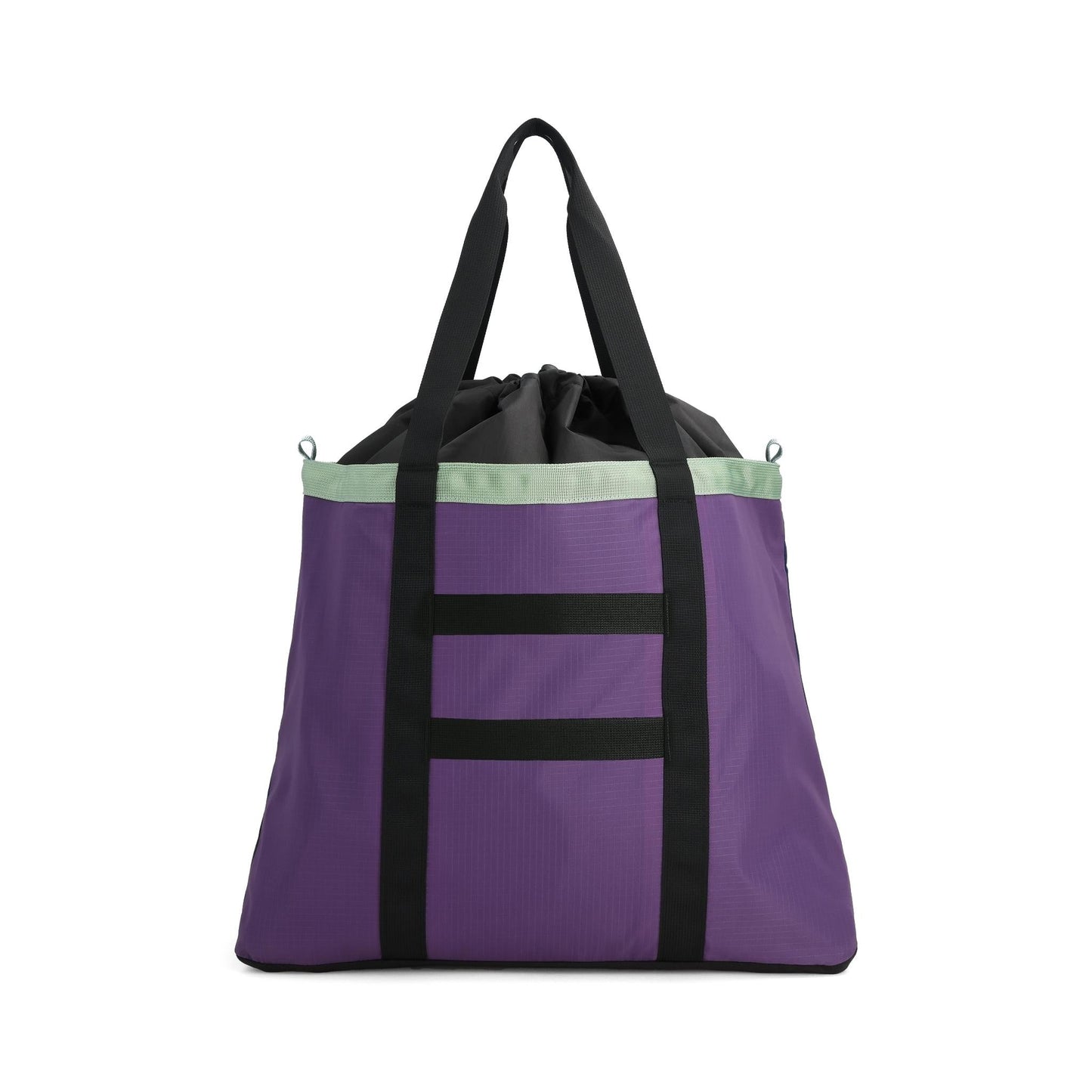 Back View of Topo Designs Mountain Utility Tote in "Midnight / Loganberry"