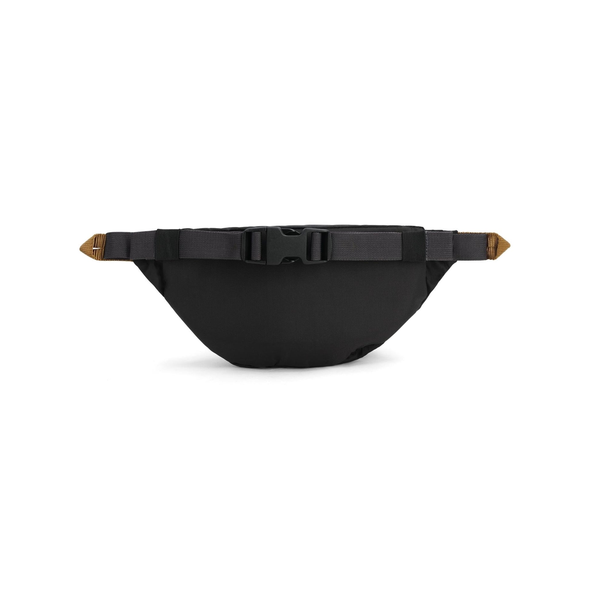 Back View of Topo Designs Mountain Waist Pack in "Black / Neutral"