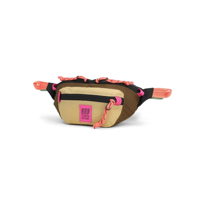 Front View of Topo Designs Mountain Waist Pack in "Desert Palm / Sahara"