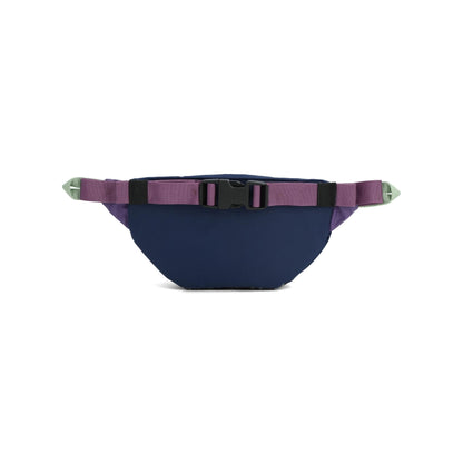Back View of Topo Designs Mountain Waist Pack in "Loganberry / Crackle"