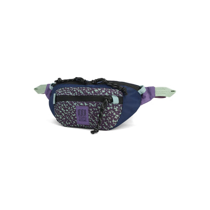 Front View of Topo Designs Mountain Waist Pack in "Loganberry / Crackle"