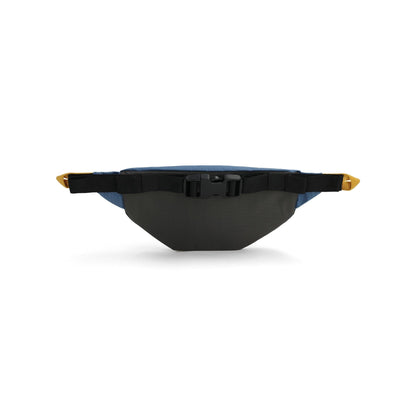 Back View of Topo Designs Mountain Waist Pack in "Stone Blue / Bone White"