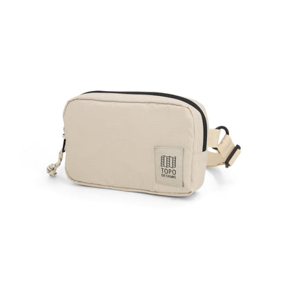 Front View of Topo Designs Ripstop Belt Bag in "Bone White"