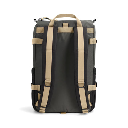 Back View of Topo Designs Rover Pack Classic in "Asphalt / Black"