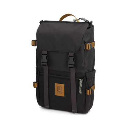 Front View of Topo Designs Rover Pack Classic in "Black / Neutral"