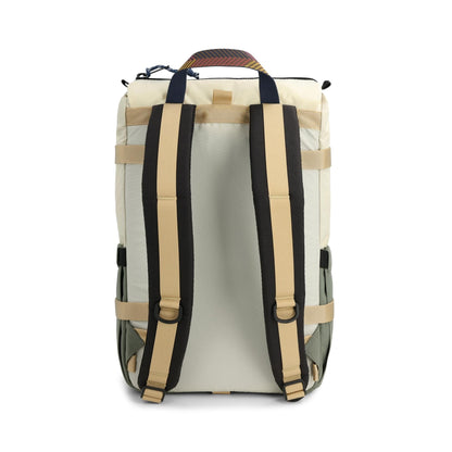 Back View of Topo Designs Rover Pack Classic in "Bone White / Beetle"
