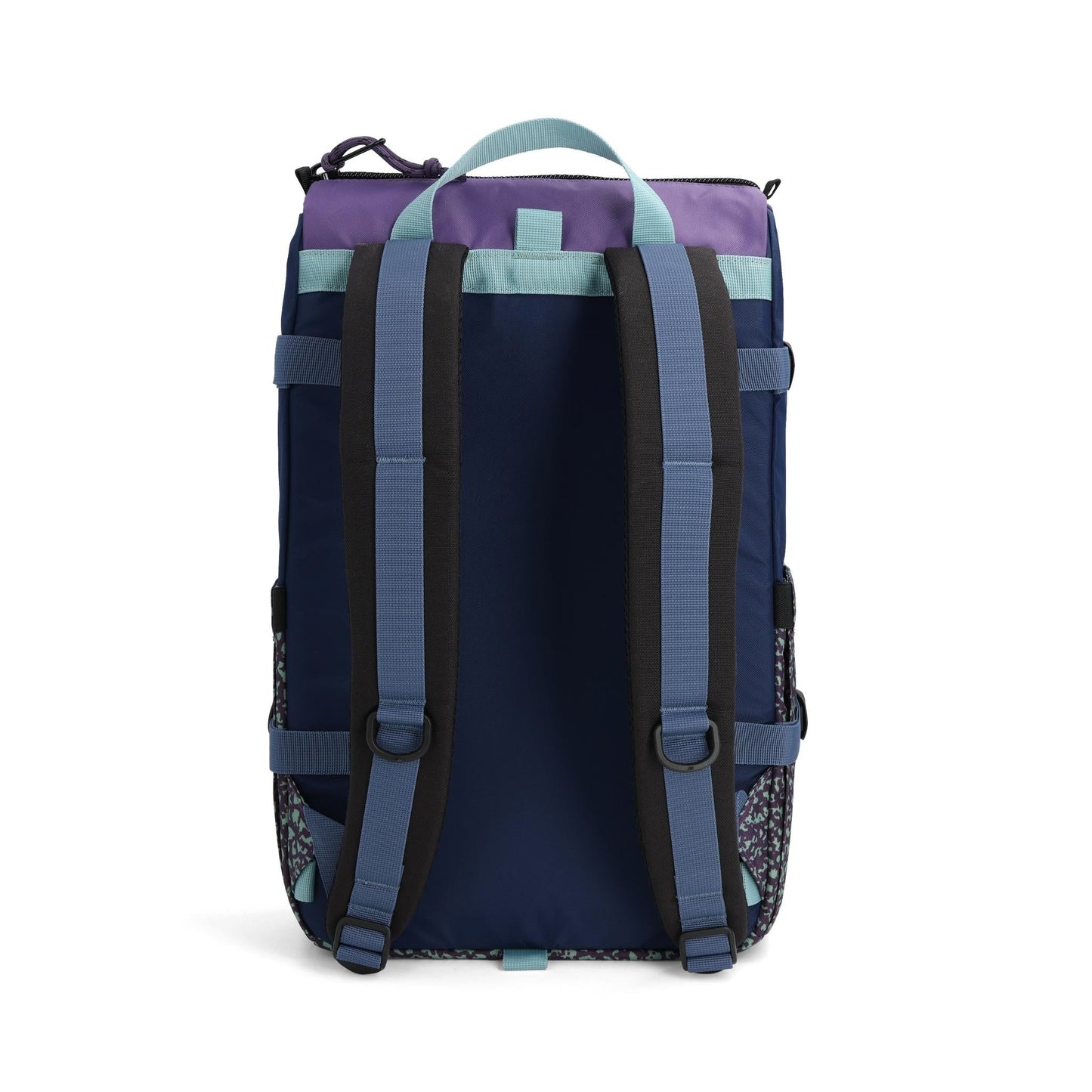 Back View of Topo Designs Rover Pack Classic in "Loganberry / Crackle"