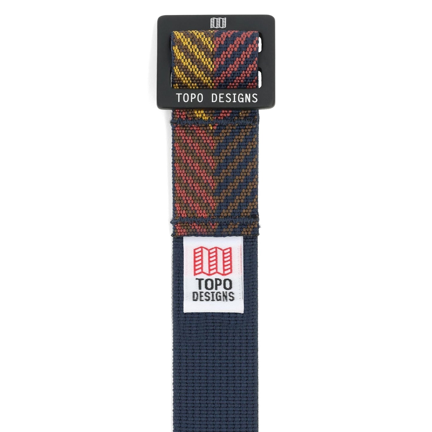 Back of Topo Designs Slim Web Belt in "Desert Palm"