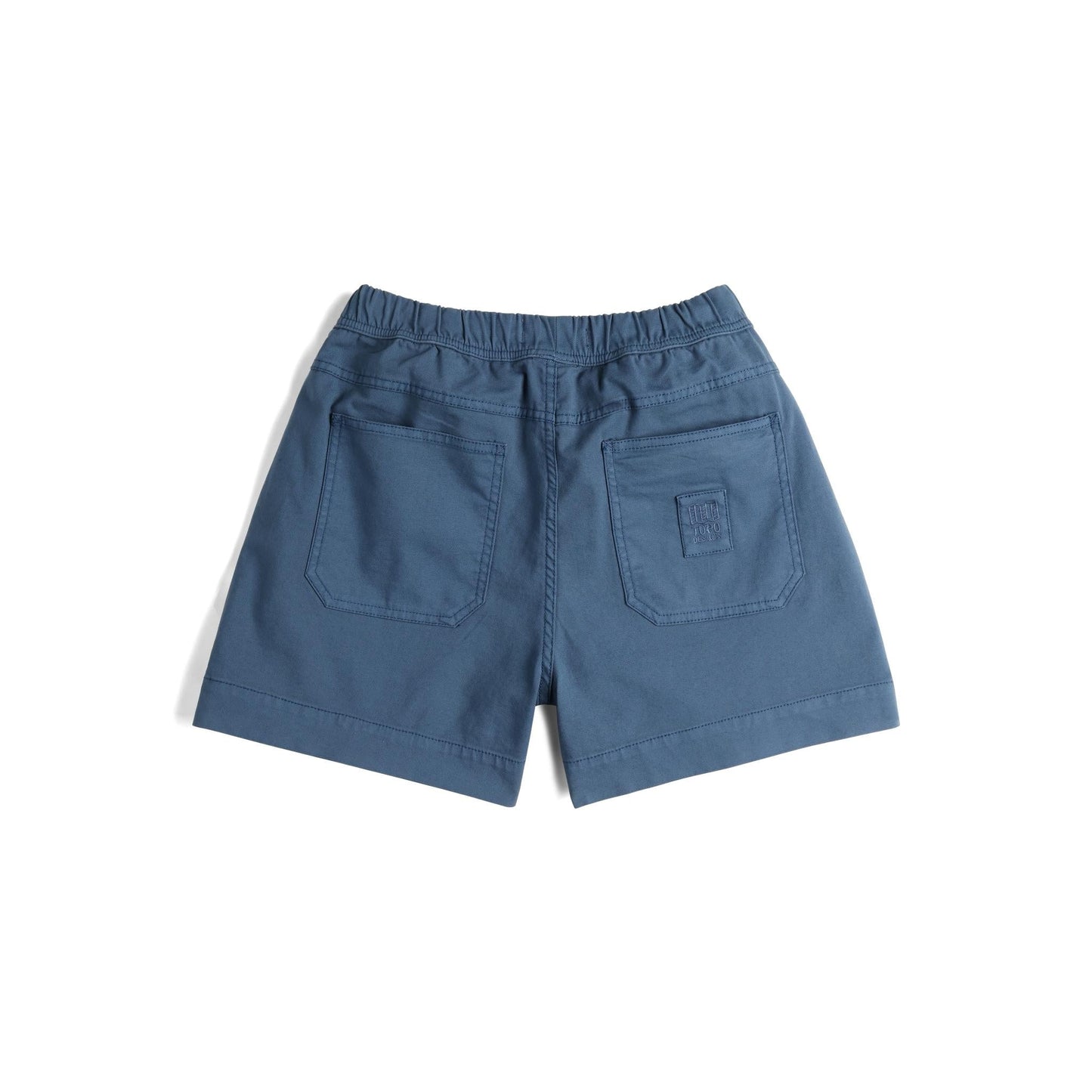 Back View of Topo Designs Dirt Shorts - Women's in "Stone Blue"