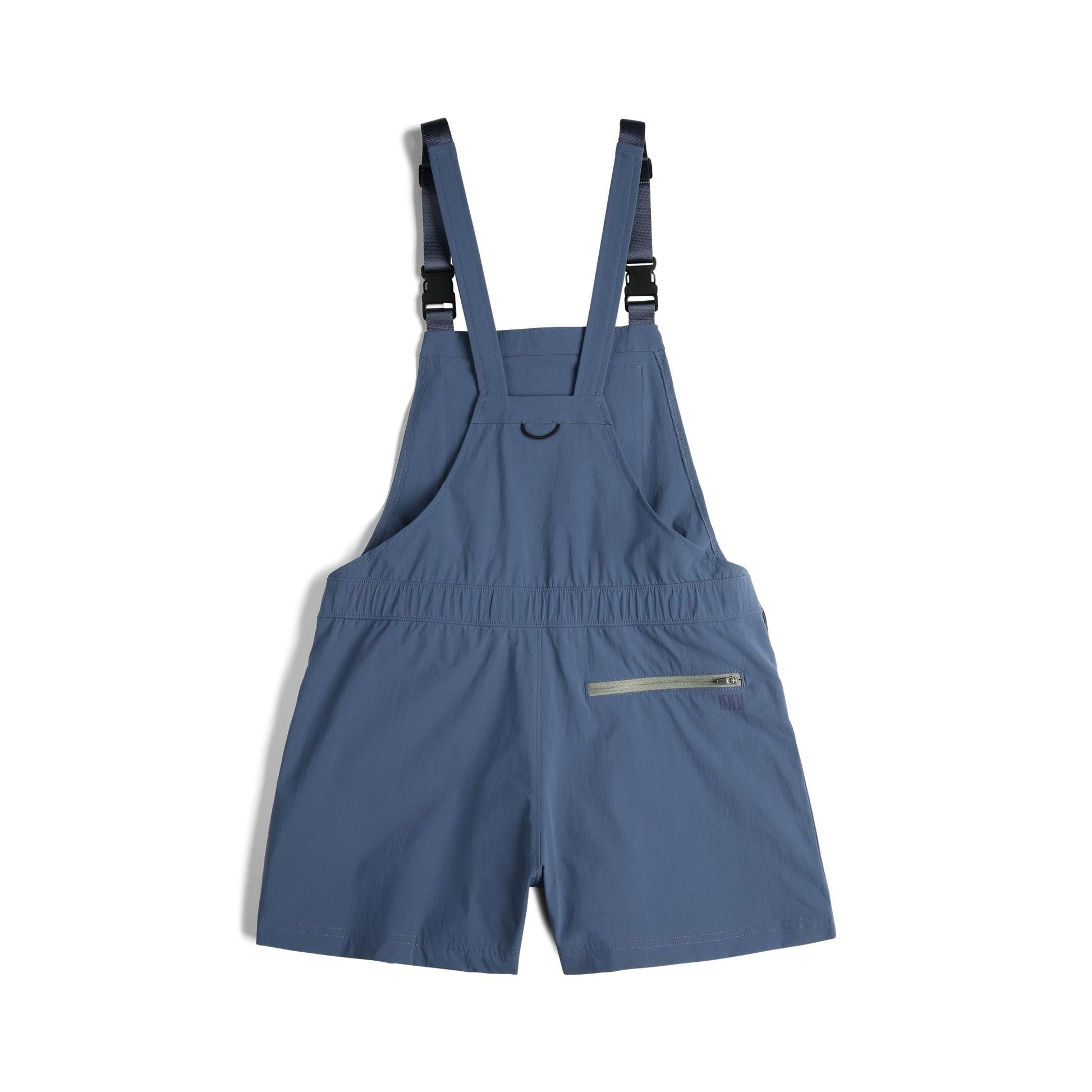 Back View of Topo Designs Roads Romper - Women's in "Stone Blue"
