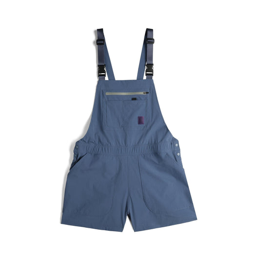 Front View of Topo Designs Roads Romper - Women's in "Stone Blue"