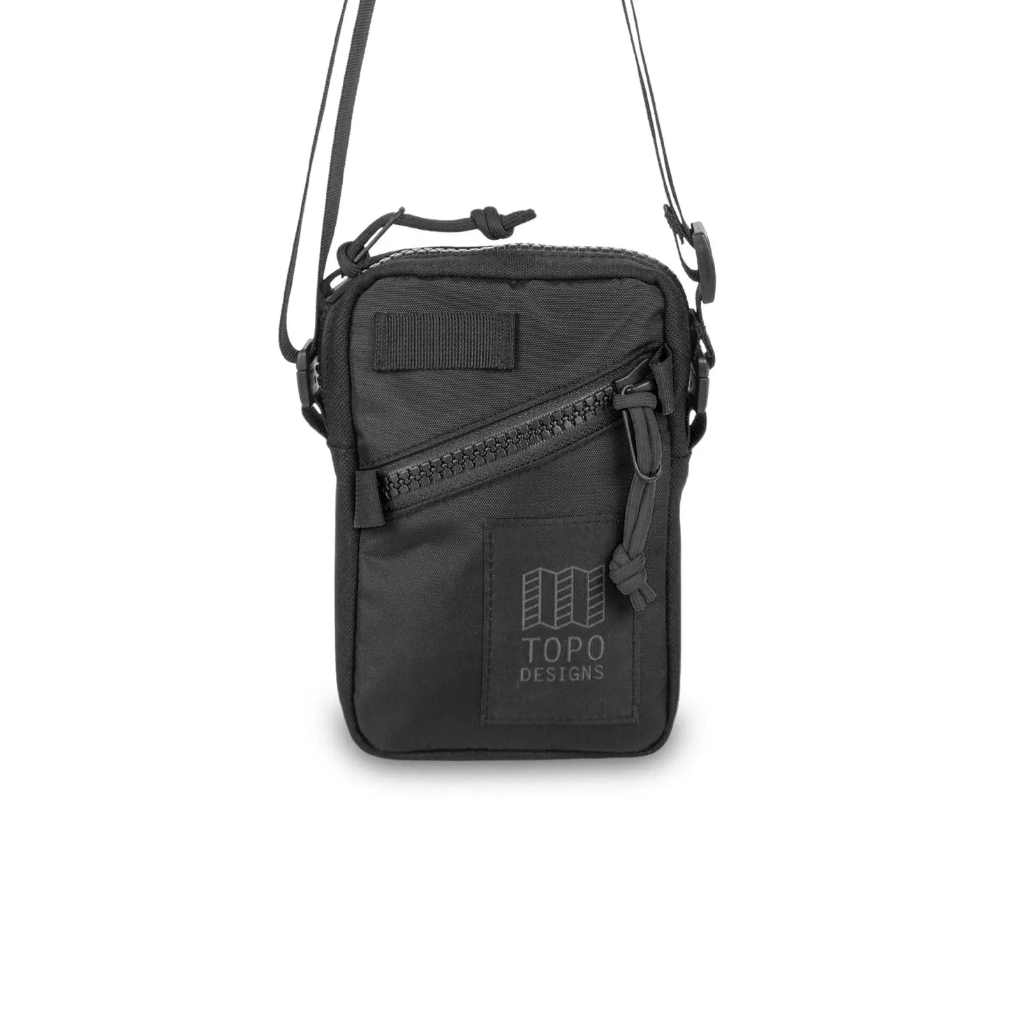 Front View of Topo Designs Mini Shoulder Bag in "Black"