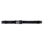 Topo Designs backpack sternum strap in black with clip attachments in "Black Clip" variant.